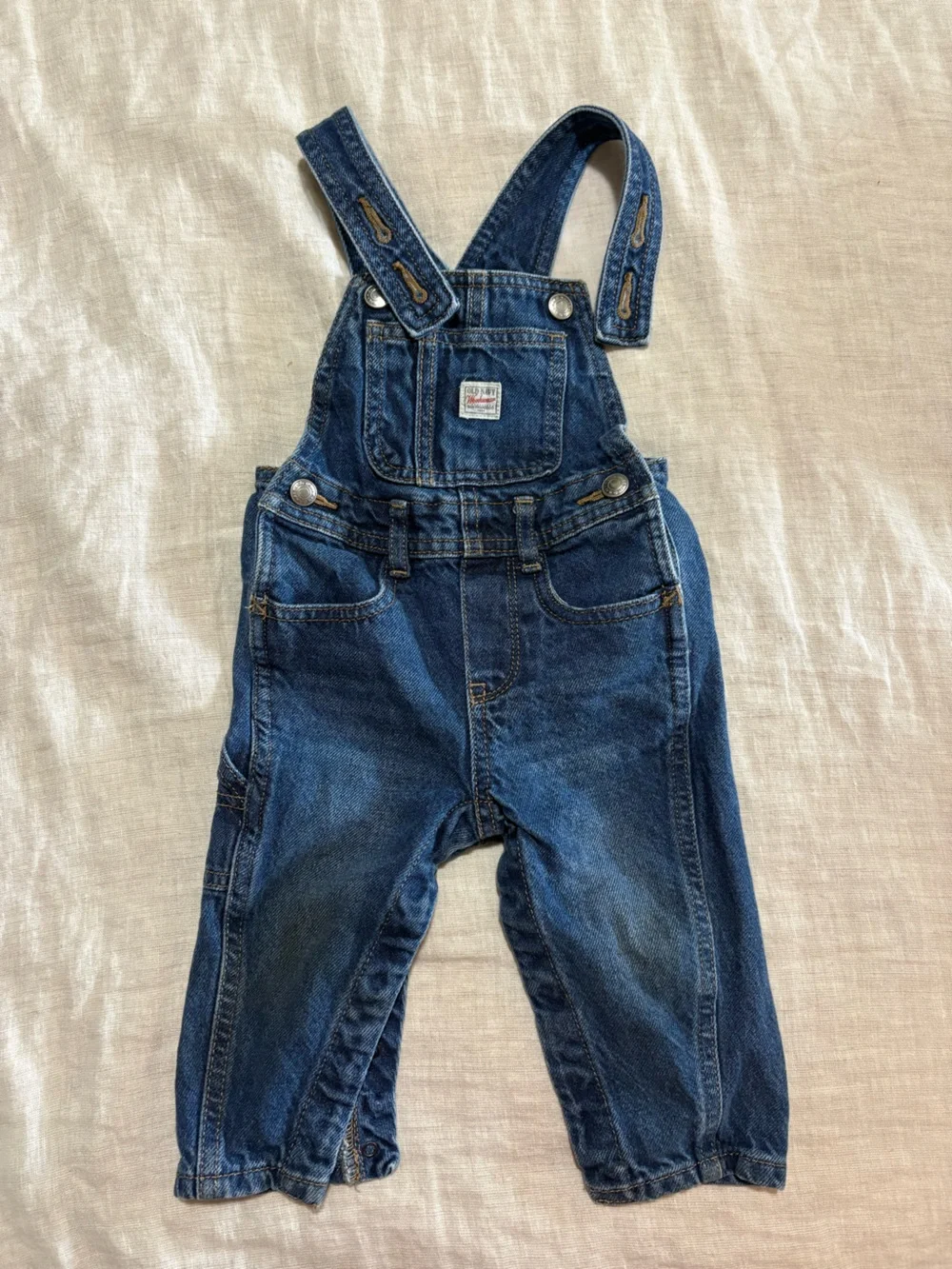 12-18 month Old Navy Dark Blue Denim Overalls for Kids